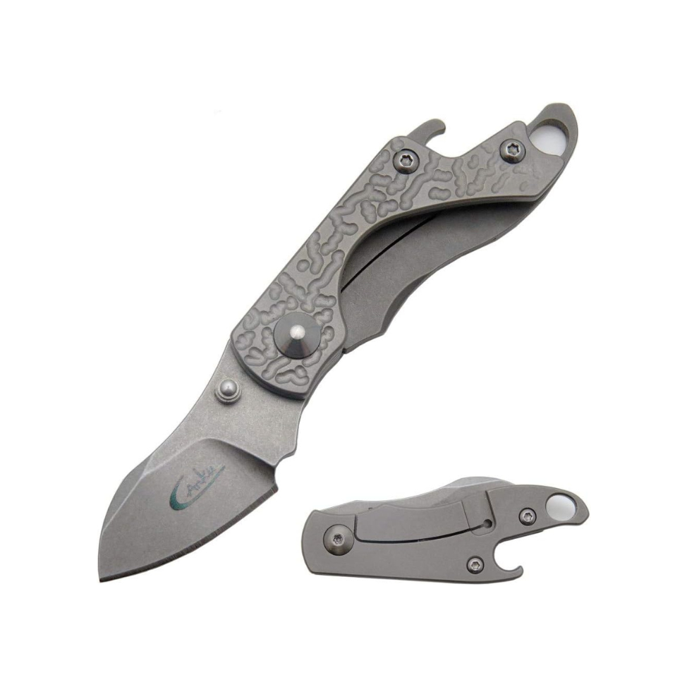 سكين وفاتح بطل تيتانيوم XD016 Sandblasted